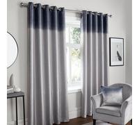 Fusion - Cortinas degradadas Grises de 46 x 54 Pulgadas de Largo (117 x 137 cm) - 2 Paneles - Cortinas Grises y Naturales de Dos Tonos - Cortinas con Ojales degradados Grises - Cortinas Brillantes de