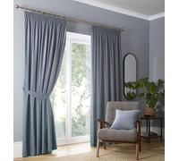 Fusion - Cortinas Opacas de Color Azul Claro, 168 x 229 cm, Plisadas, 2 Paneles, térmicas para Dormitorio y Sala de Estar, Color Azul Claro