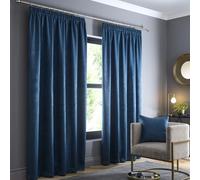 Fusion Cortinas Plisadas, 168 x 137 cm, Color Verde Azulado, 2 Paneles térmicos, 100% algodón, reductores de Sonido, Tejido Grueso, Dormitorio, Sala de Estar
