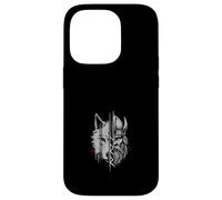 Fusión De Guerrero Vikingo Y Lobo Arte De Mitología Nórdica Carcasa para iPhone 14 Pro