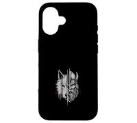 Fusión De Guerrero Vikingo Y Lobo Arte De Mitología Nórdica Carcasa para iPhone 16