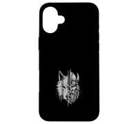 Fusión De Guerrero Vikingo Y Lobo Arte De Mitología Nórdica Carcasa para iPhone 16 Plus
