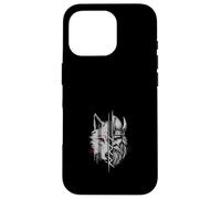 Fusión De Guerrero Vikingo Y Lobo Arte De Mitología Nórdica Carcasa para iPhone 16 Pro