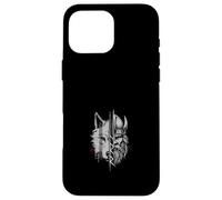 Fusión De Guerrero Vikingo Y Lobo Arte De Mitología Nórdica Carcasa para iPhone 16 Pro Max