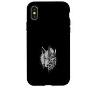 Fusión De Guerrero Vikingo Y Lobo Arte De Mitología Nórdica Carcasa para iPhone X/XS
