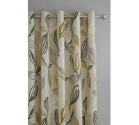 Fusion - Ensley - Par de Cortinas con Ojales, 100% algodón, 168 x 137 cm, Ocre