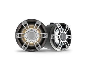 FUSION Garmin Signature Series 3i Marine Wake Tower Altavoces, 6.5 Pulgadas 230 vatios CRGBW Sports Black Marine Wake Tower Altavoces (par)