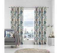 Fusion - Lijadora - Par de Cortinas con Ojales - 90 Pulgadas de Ancho x 90 Pulgadas de caída (229 x 229 cm) en Huevo de Pato