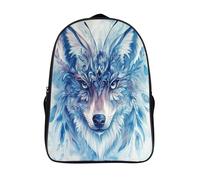 Fusion of Butterfly And Wolf Mochila Wolf Head Para Niños De Libro De Jardín De Infantes Ajustables De Libro De Niñas De Escuela Primaria 16 inch