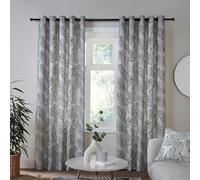 Fusion - Par de Cortinas con Ojales 100% algodón, 117 x 183 cm, Color Negro
