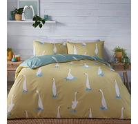 Fusion - Puddles The Duck - Juego de Funda de edredón Reversible - Tamaño de Cama King en Amarillo