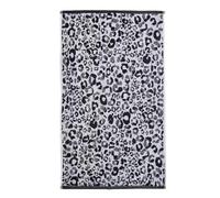 Fusion Toalla de Mano con Estampado Animal Blanco y Negro, 50 x 90 cm, 100% algodón, diseño de Pata de Guepardo/Leopardo, Accesorio de baño Safari, Toalla pequeña para Manos o Cabeza, Suave y