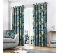 Fusion - Tropical - Par de Cortinas con Ojales 100% algodón, 229 x 229 cm, Multicolor