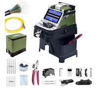 Fusionadora de fibra optica FTTH empalmadora fibra optica con cortadora integrada,alineacion nucleo 6 motores 0,05μm/0,1μm,empalme 6s herramienta para instalacion y reparacion red fibra telecom Al-30