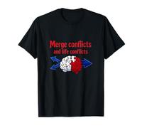 Fusionar Conflictos y Conflictos de Vida Programador Humor Camiseta