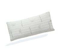 FUSIONHOME - Almohada Fibra y Viscoelástica Aloe Vera 135 cm - Tejido Strech Aloe Vera - Memory Foam, Termoregulable e Hipoalergénica - 80% Fibra Hueca y 20% Copos 100% Viscoelásticos - Firmeza Media