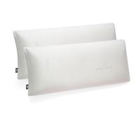 FUSIONHOME - Almohada Viscoelástica Aloe Vera Pack 2 Almohadas 70 cm - Núcleo 100% Viscoelástico - Máximo Confort Memory Foam, Ergonómica y Termorregulable - Funda Desenfundable y Lavable