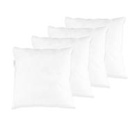 FUSIONHOME - Relleno de Cojín de Fibra Hueca Siliconada Pack 4 Unidades 60x60 cm - Relleno de Gran Volumen y Alta Recuperación - Cojín Decorativo para Casa, Cama, Sofá - Antiácaros e Hipoalergénico