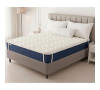 FUSIONHOME Topper Viscoelástico 160x200 - Sobrecolchón de Viscoelástica Alta Densidad con Memory Foam Transpirable y Refrescante - Cara Invierno/Verano - Matress Topper Colchon