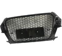 FUSKL Coche Rejillas Frontales de Radiador para Audi Q3 RSQ3 2013 2014 2015, Parrilla Calandra Delantera Parachoques Cubierta Reemplazar Accesorios,A/Black