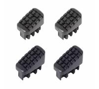 Hailo Juego de pies para escalera Hailo - Pies de repuesto para escaleras domésticas Hailo como L20, L40 BasicLine y L50, L60 StandardLine - 43 x 20 y 35 x 20 mm - 4 x patas de escalera - Negro