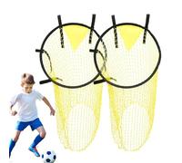 Fußball Training Netz - Zielnetz Für Fußballtor | Fußball Werfen Netz | Faltbares Fußballtraining Netz | 2x Sports Must-Haves | Mehrzweck Trainerzubehör Für Garten Kleines Feld