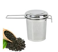 Fusser de té portátil con asa plegable para el hogar, filtro de té, filtro de bebidas plegable, lugar de trabajo, cafetería, cocina, filtro de bola de té plegable multifuncional