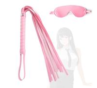 Fusta ligera de cuero rosa, adecuada para principiantes y usuarios experimentados, con un agarre cómodo ideal para uso en interiores