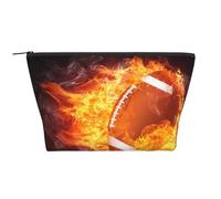 Fútbol Americano en Fuego, Bolsa de artículos de tocador Bolsa de Maquillaje Bolsa de cosméticos Bolsa de artículos de tocador de Viaje portátil