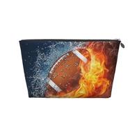 Fútbol Americano en Fuego y Agua., Bolsa de artículos de tocador Bolsa de Maquillaje Bolsa de cosméticos Bolsa de artículos de tocador de Viaje portátil