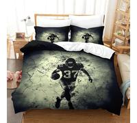 Fútbol Americano Funda Nordica Cama Double（200x200cm）, Microfibra Funda Nórdica Edredon con Fundas De Almohada, Cierre con Invisible Cremallera Thenfl Football Juego De Sábanas