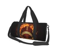 Fútbol Americano llameante Impreso, Bolsa de Viaje de Gran Capacidad, Bolso Redondo, Bolsa de Viaje Deportiva, Bolsa de Mano, Bolsa de Fitness