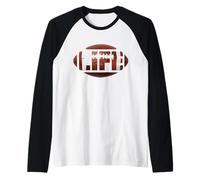 Fútbol Americano Vida Fanático Life Camiseta Manga Raglan