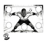 Fútbol - Amplia superficie 280x183 cm, Diseño interactivo de agujeros de puntuación, Rosca trenzada resistente, Estructura de fácil instalación portátil | Equipo práctico para s