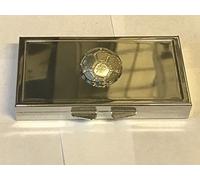 Fútbol balón de fútbol grande 2.1 cm x 2.1 cm sólido tg180 fina de peltre Inglés en un espejo 7 Day Pill Box publicado por nosotros Regalos para todos los 2016 de Derbyshire Reino Unido