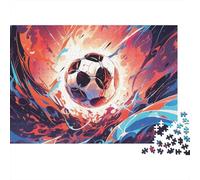 Fútbol Bola Energía 1000 Piezas Cartón Grueso Paquete De Rompecabezas Fans De Adolescentes 12-18 Años Entrenamiento Cerebral Decoración De Paredes 52x38cm/1000pcs