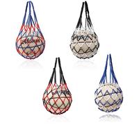 Futbol Bolsa Balon 1 Bola 4 Piezas, Balon Futbol Redes para Baloncesto Voleibol Fútbol Balonmano, Portátil Balón Futbol Malla con Asa Gruesa y Resistente