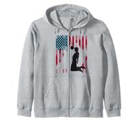fútbol Cabeza Puerta Bandera de Estados Unidos Equipo de fútbol Sudadera con Capucha