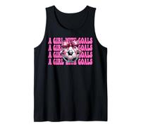 Fútbol Chica Mamá Mamá Día de la Madre Coqueta Una Chica Con Metas Camiseta sin Mangas