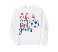 Fútbol Cita Fan Life is Better with Goals Soccer Boys Girl Sudadera