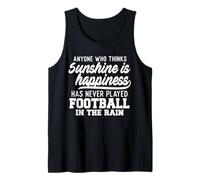 Fútbol Cita Sol es Felicidad Lluvia motivación Camiseta sin Mangas
