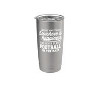 Fútbol cita sol es felicidad lluvia motivación Vaso térmico de acero inoxidable de doble pared