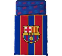 FUTBOL CLUB BARCELONA Juego de Sábanas Escudo Centrado Composición: 100% Algodón. (Cama 150cm)