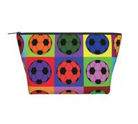 Fútbol Colorido, Bolsa de artículos de tocador Bolsa de Maquillaje Bolsa de cosméticos Bolsa de artículos de tocador de Viaje portátil