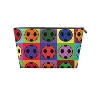 Fútbol Colorido, Bolsa de artículos de tocador Bolsa de Maquillaje Bolsa de cosméticos Bolsa de artículos de tocador de Viaje portátil