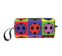 Fútbol Colorido, Bolsa de Maquillaje Bolsa de cosméticos Bolsa de artículos de tocador de Viaje portátil Bolsa de Maquillaje