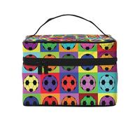Fútbol Colorido, Bolsa de Maquillaje Bolsa de cosméticos Bolsa de Aseo de Viaje portátil Estuche para lápices