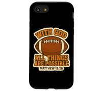 Fútbol con Dios Todas Las Cosas Son posibles Mateo 19:26 Carcasa para iPhone SE (2020) / 7/8