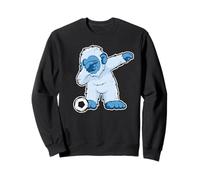 Fútbol Dabbing Bigfoot Yeti Abominable Muñeco de Nieve Sudadera