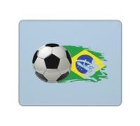 Fútbol De Brasil Mouse Pad Bordes Cosidos Alfombrilla De Ratón Agradable Mousepad para Oficina Pc Hogar 25X30Cm
